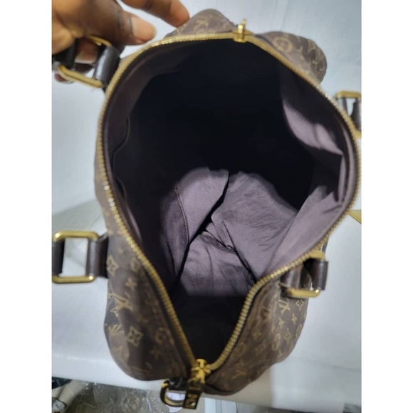 SOLD***Authentic Louis Vuitton Monogram Canvas Mini Lin Speedy 30 Bag Brown - Picture 11 of 12